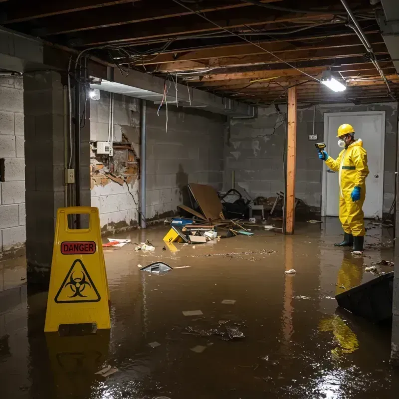 Flooded Basement Electrical Hazard in Elkhart County, IN Property