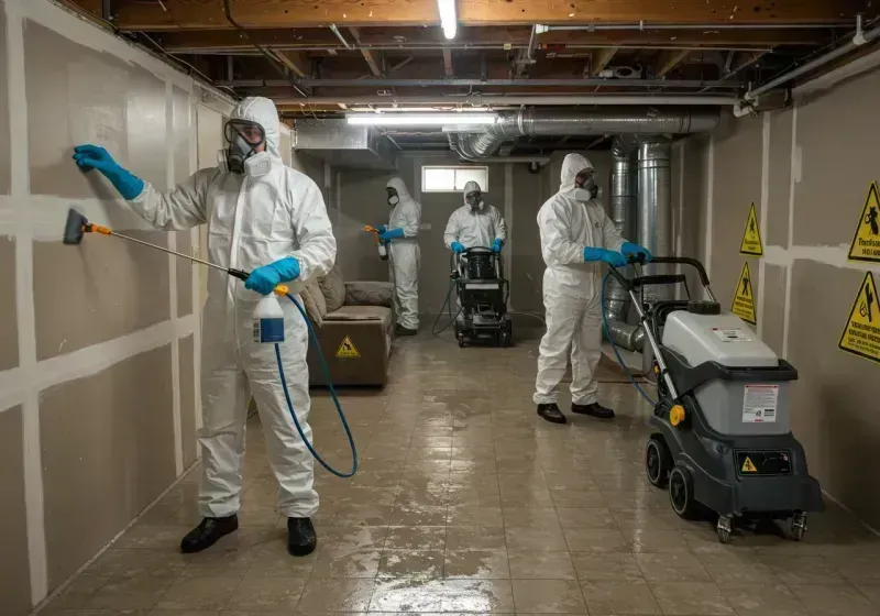 Basement Moisture Removal and Structural Drying process in Elkhart County, IN